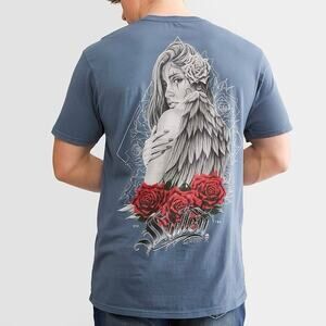 SULLEN Rose Angel Tee in Orion Blue Size XX-Large New with Tag